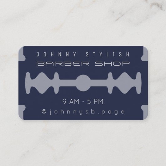 Moderne monotone-razor blade geïnspireerd op marin visitekaartje (Voorkant)