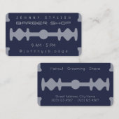 Moderne monotone-razor blade geïnspireerd op marin visitekaartje (Voorkant / Achterkant)