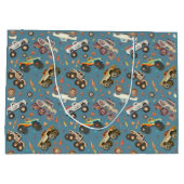 Moderne Monster Trucks Blue Boys Waterverf Groot Cadeauzakje (Achterkant)