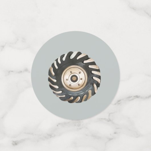 Moderne Monster Trucks Racing Banden Waterverf Confetti (Kleine voorkant)