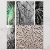 Moderne Monstera-bladachtergrond Flyer (Achterkant)