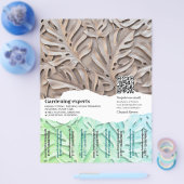 Moderne Monstera-bladachtergrond Flyer (Enkel)