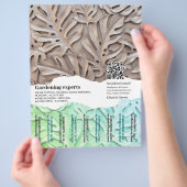 Moderne Monstera-bladachtergrond Flyer (Hand)