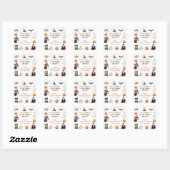 Moderne Monsters Halloween Kostuums Verjaardagsfee Vierkante Sticker (Vel)