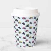 Moderne monstertruck verjaardag papieren bekers (Achterkant)