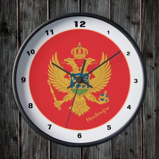 Moderne Montenegro vlag, Montenegro thuisontwerp Ronde Klok
