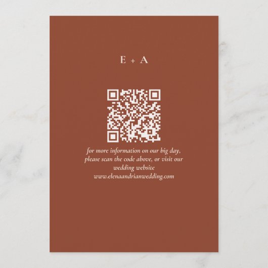 Moderne Moody Foto Save the Date met QR-code (Achterkant)