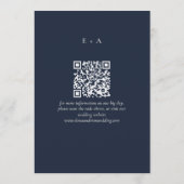 Moderne Moody Foto Save the Date met QR-code (Achterkant)