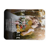 Moderne Moody Overlay Foto Save the Date Bruiloft Magneet (Horizontaal)