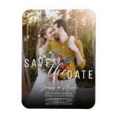 Moderne Moody Overlay Foto Save the Date Bruiloft Magneet (Verticaal)