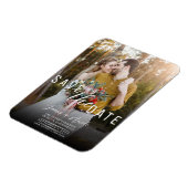 Moderne Moody Overlay Foto Save the Date Bruiloft Magneet (Linkerzijde)