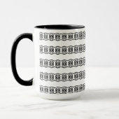 Moderne Mooi Geometrisch Patroon Mok (Links)