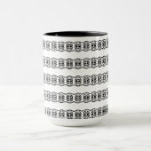 Moderne Mooi Geometrisch Patroon Mok (Midden)