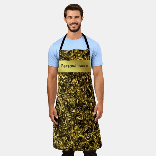 moderne mooi gouden patroon kromming schort (Gedragen)