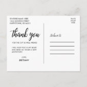 Moderne mooie afstudeer dank je wel afgestudeerde  briefkaart (Achterkant)