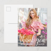 Moderne mooie afstudeer dankjewel (lege achterkant briefkaart (Voorkant / Achterkant)