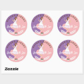 Moderne , mooie bakkerij met liefde ronde sticker (Vel)