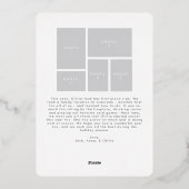 Moderne mooie besneeuwde winter Folie vakantie Kaa Folie Feestdagenkaart (Achterkant)