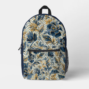 Moderne, Mooie Blauwe Bloemen Kunst, Rugzak