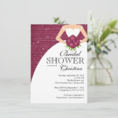 Moderne mooie bride Vrijgezellenfeest Kaart (Staand voorkant)