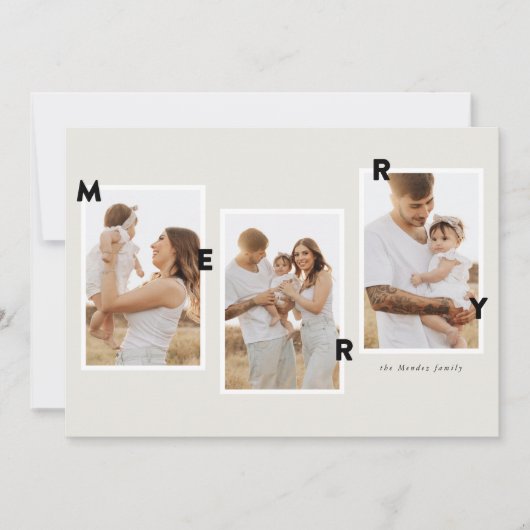 Moderne Mooie Foto Feestdagenkaart (Voorkant)