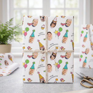 Moderne Mooie Grappige Verjaardagshoeden Foto  Cadeaupapier