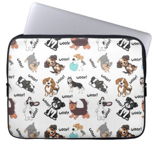 Moderne Mooie Hond en Woof! Elektronica Laptop Tas