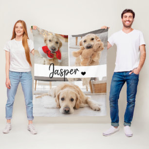 Moderne Mooie Huisdierennamen Hond 3 Foto Fleece Deken