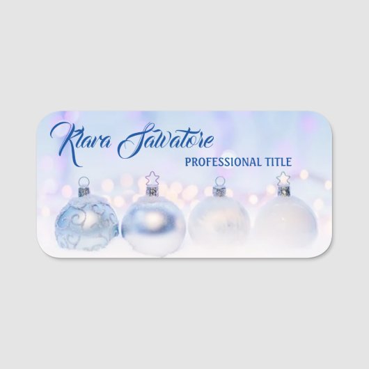 Moderne mooie kerstkleuring naamplaatje (Voorkant)