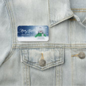 Moderne mooie kerstman naamplaatje (In situ)