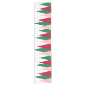 Moderne Mooie Kleurrijke Kerstbomen Korte Tafelloper (Voorkant)