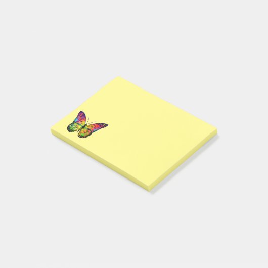 Moderne Mooie Kleurrijke Regenboog Vlinder Post-it® Notes (Schuin)