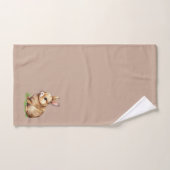 Moderne Mooie Konijn op Licht Beige Bad Handdoek (Handdoek)