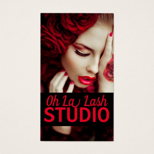 Moderne mooie Lash Extensions Salon Visitekaartje (Voorkant)