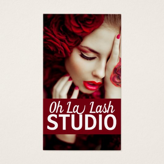 Moderne mooie Lash Extensions Salon Visitekaartje (Voorkant)