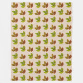 Moderne Mooie Laurierbladeren Fleece Deken (Voorkant)