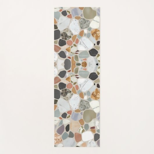Moderne mooie marmeren look terrazzo design yogamat (Voorkant)