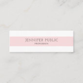Moderne, mooie, minimalistische vlek in Trendy roz Mini Visitekaartje (Voorkant)