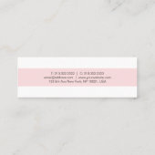 Moderne, mooie, minimalistische vlek in Trendy roz Mini Visitekaartje (Achterkant)