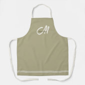 Moderne Mooie Monogram Initiaal Schort (Voorkant)