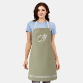 Moderne Mooie Monogram Initiaal Schort (Gedragen)