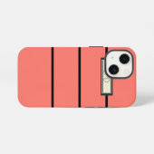 Moderne Mooie Monogram Monogrammen Koele Koraal iPhone Hoesje (Achterkant horizontaal)