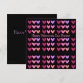 Moderne mooie roze en kleurrijke Valentijnsdag Feestdagenkaart (Voorkant / Achterkant)