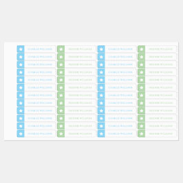 Moderne Mooie Sterren Kinderen Kleur Gecodeerde Na Labels