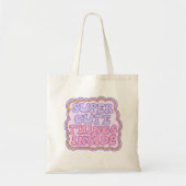 Moderne Mooie Tekst Lila Licht Roze Tote Bag (Voorkant)