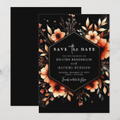 Moderne Mooie Terracotta Bruiloft Save The Date (Voorkant / Achterkant)