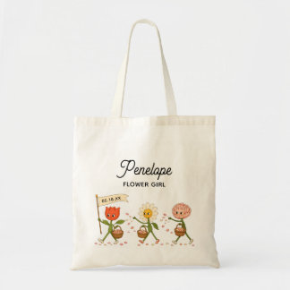 Moderne Mooie Trendy Trouwjurk Bloemenmeisje Tote Bag