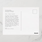 Moderne mooie wintersneeuw Folie vakantie Briefkaa Folie Feestdagen Briefkaart (Achterkant)