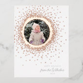 Moderne mooie wintersneeuw Folie vakantie Briefkaa Folie Feestdagen Briefkaart (Voorkant)