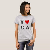 Moderne Mooie Yoga Hart T-shirt (Voorkant volledig)